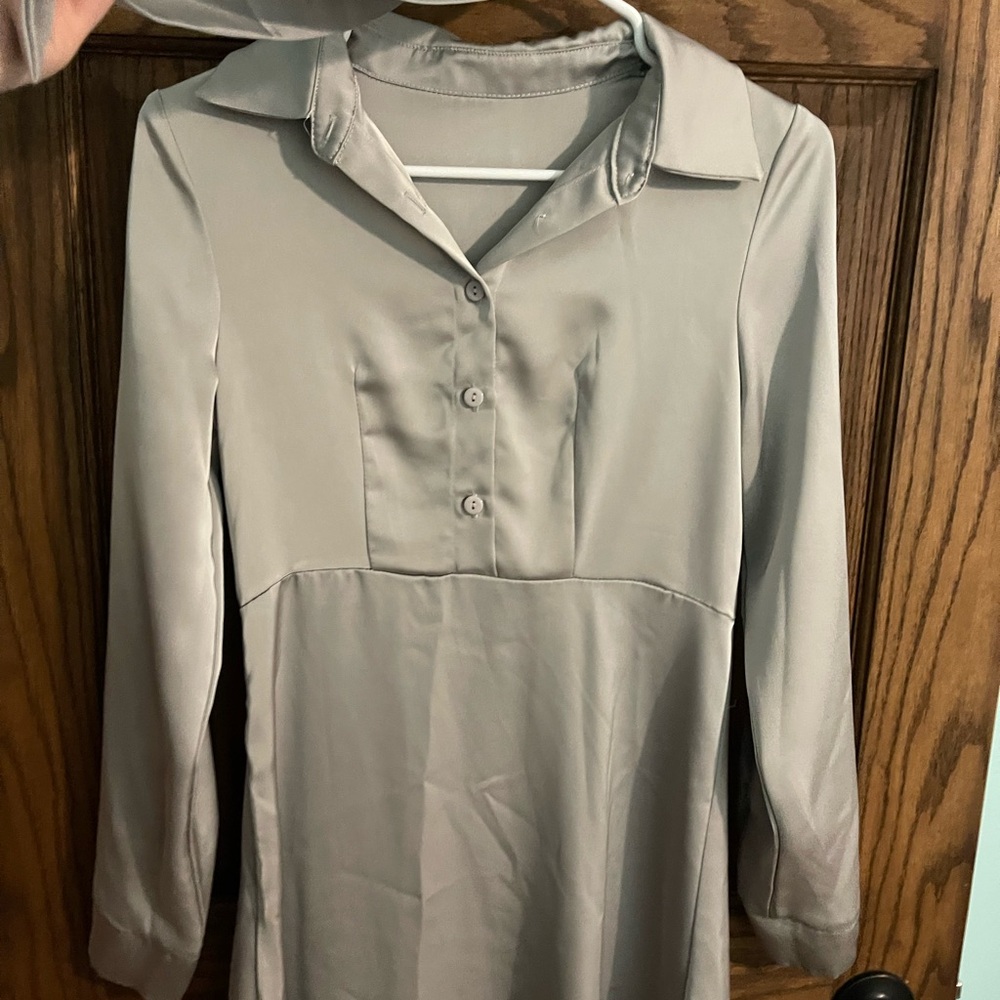 SHEIN Gray Midi Dress